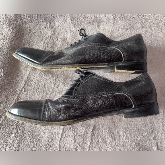 Moreschi vintage 80’s black leather brogue Oxford shoes size 13 main image 4